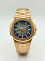 Patek Philippe Nautilus Skeleton Blue Gold Automatic Watch