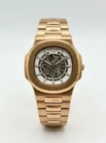 ساعة Patek Philippe Nautilus سكيلتون ذهب أبيض أوتوماتيك