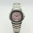 Patek Philippe Nautilus Pink Steel Quartz Battery Movement Watch