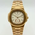 Patek Philippe Nautilus Gold White Quartz Battery Movement Watch