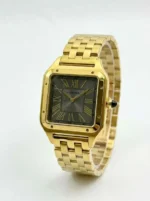 Cartier Panthere Quartz Gold Black Watch