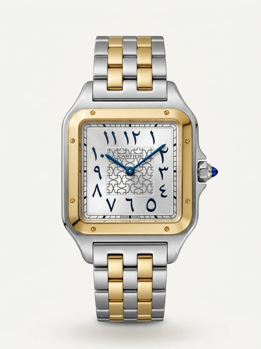 image.png_20260930222452 Cartier Panthere Arabic Dial Two Tone Watch - Image 1