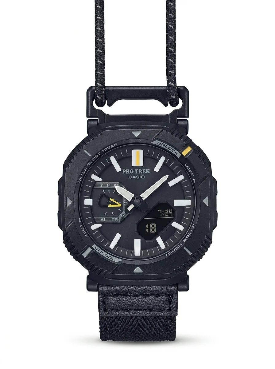 9d0785fd-41e3-4ea4-8276-dc51c791f479.jpg_20261008194858 Casio Pro Trek All-Black Stealth Paracord Accent Analog-Digital Battery Watch - Image 1