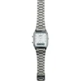 Casio Vintage AQ-230A-7B Dual Display Rectangular Stainless Steel Quartz Watch White Dial
