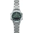 Casio Illuminator Analog-Digital Olive Green Dial Stainless Steel Watch