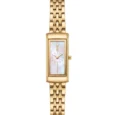 Saint Laurent Rectangular Mother of Pearl Gold Woman Watch