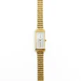 Saint Laurent Rectangular Gold White Dial Woman Watch