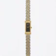 Saint Laurent Rectangular Black Dial Two Tone Watch