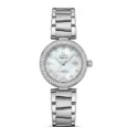 Omega Ladymatic Diamond Bezel Mother of Pearl Steel Watch