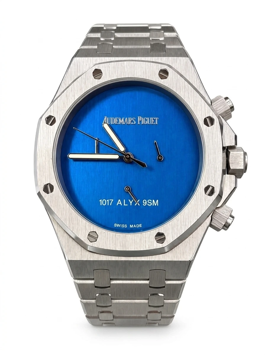 image.png_20261020010550.jpg_20261020010704 Audemars Piguet Royal Oak Chronograph 1017 ALYX 9SM Blue Dial Watch - Image 1