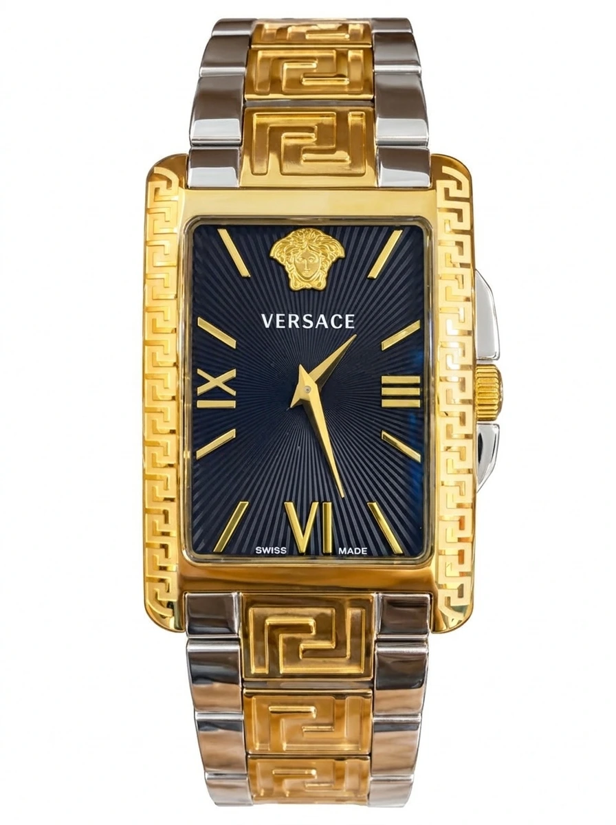 image.png_20261020012746 Versace Two-Tone Black Dial Quartz Rectangular Men's Watch - Image 1