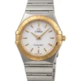 Omega Constellation Two-Tone Gold White Dial Quartz Women's Watch