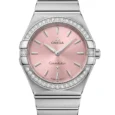 Omega Constellation Diamond Bezel Pink Dial Quartz Women's Watch