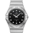 Omega Constellation Black Dial Diamond Marker Quartz Women's Watch