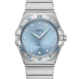 Omega Constellation Ice Blue Dial Diamond Marker Quartz Women's Watch