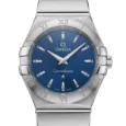 Omega Constellation Classic Blue Dial Baton Marker Quartz Women's Watch
