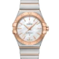 Omega Constellation Two-Tone Rose Gold Mother of Pearl Quartz Women's Watch